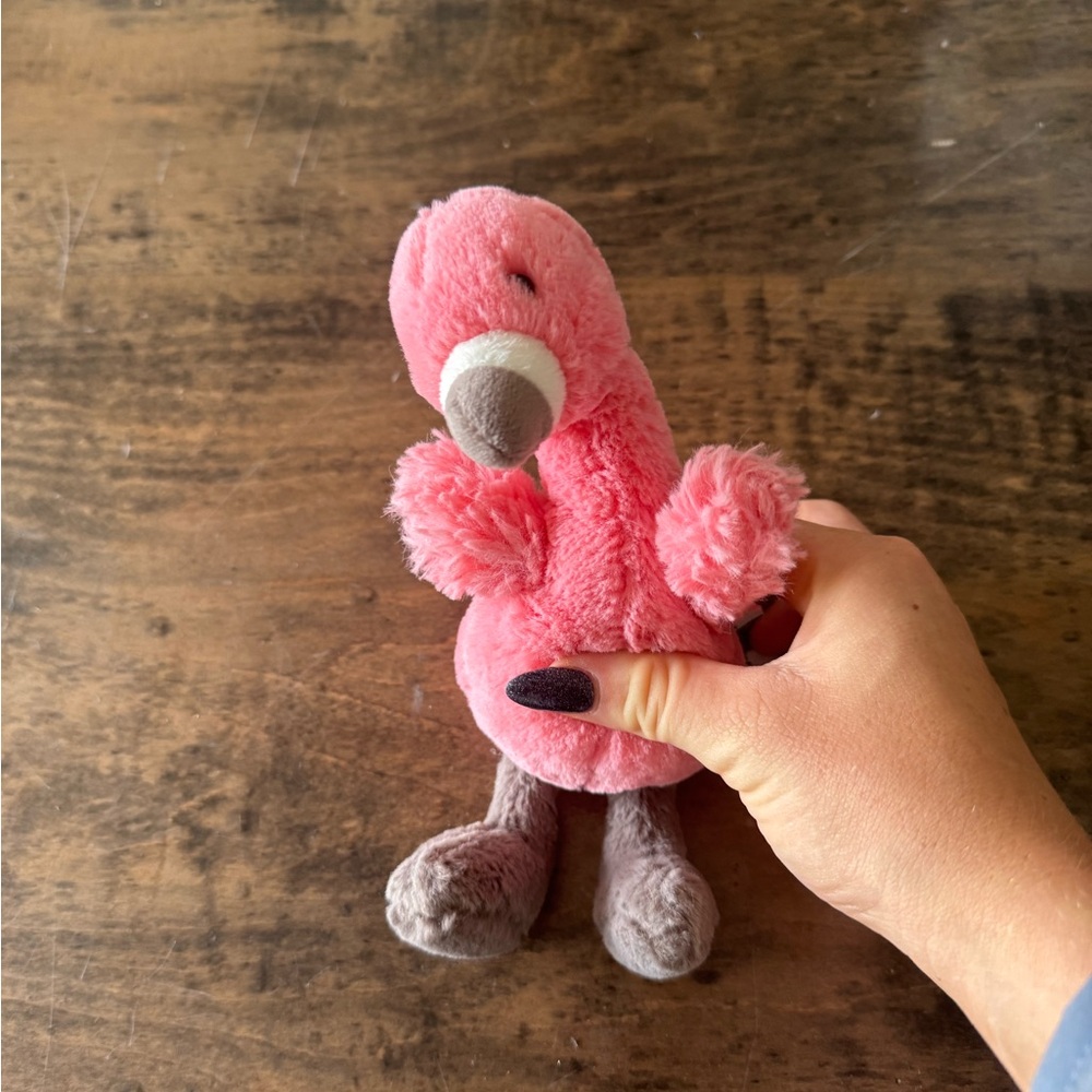 Jellycat Pink Plush Flamingo with Gray Feet